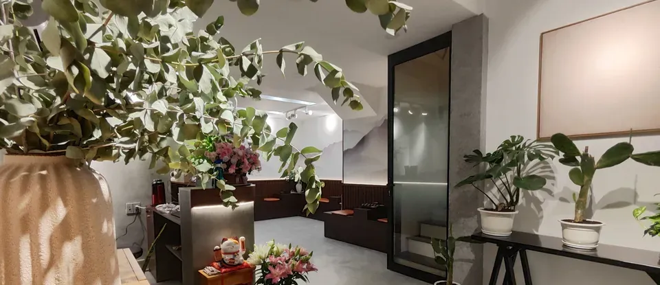 盆栽與 植物以 裝飾的 Mone SPA 內部