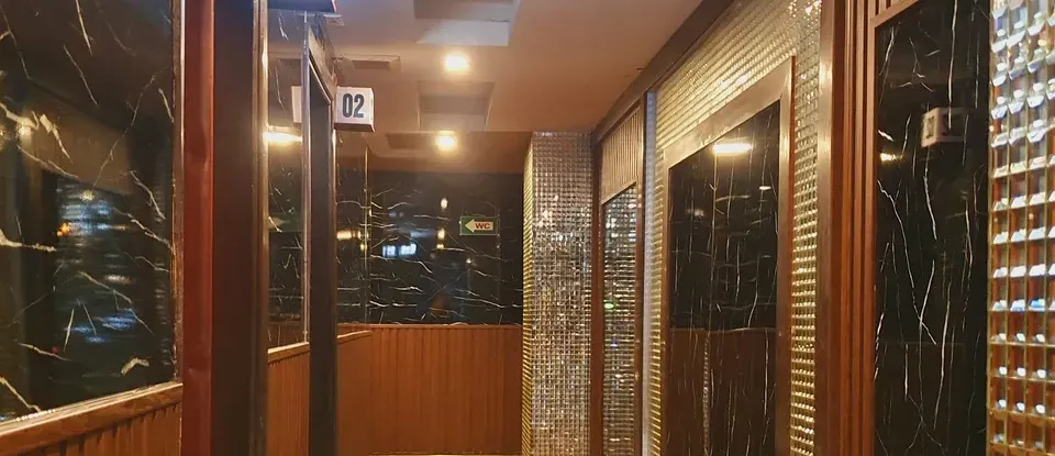 大理石 室內裝潢的 走廊 全景