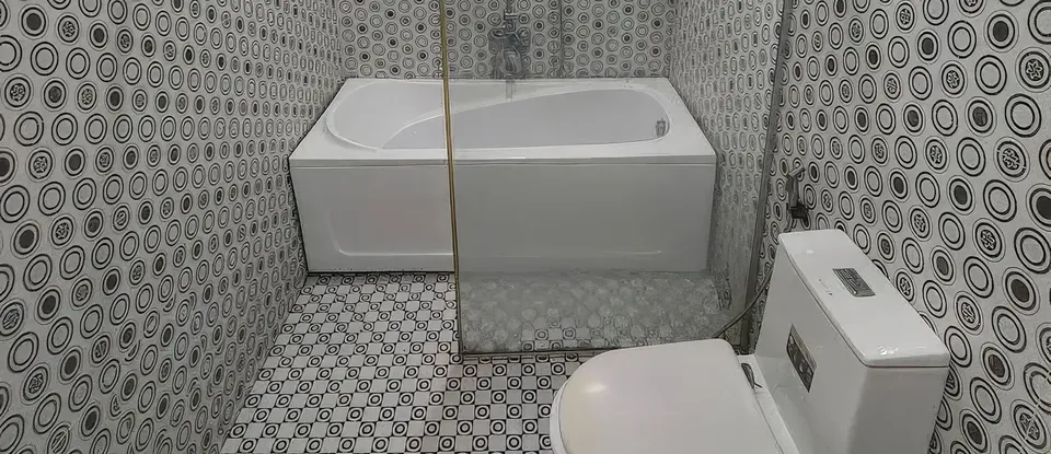 圖案 磁磚的 浴室與 浴缸